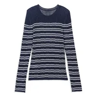 Zaig Striped Button Sweater