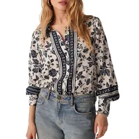 Hocine Printed Puff-Sleeve Shirt