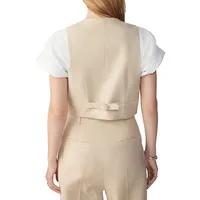 Jessy Cropped Fitted Suit Vest