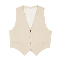 Jessy Cropped Fitted Suit Vest