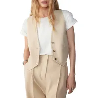 Jessy Cropped Fitted Suit Vest