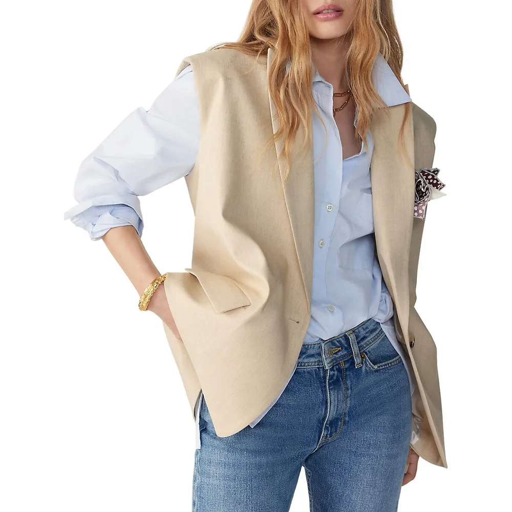 Joan Blazer-Style Oversized Vest