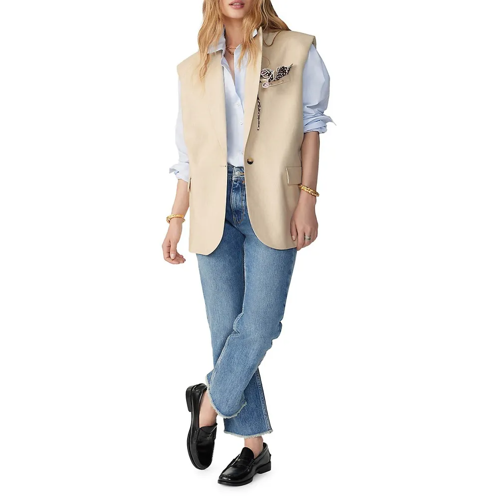 Joan Blazer-Style Oversized Vest