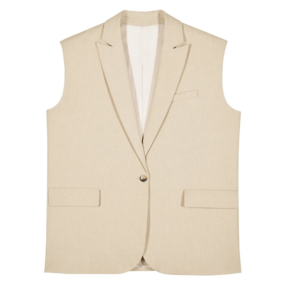 Joan Blazer-Style Oversized Vest