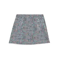 Zita Sequined Mini A-Line Skirt