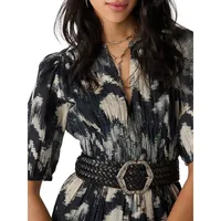 Anissa Tiered Print Midi Dress