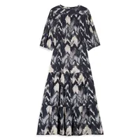 Anissa Tiered Print Midi Dress