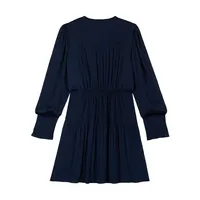 Kosee Shirred Puff-Sleeve Mini Dress