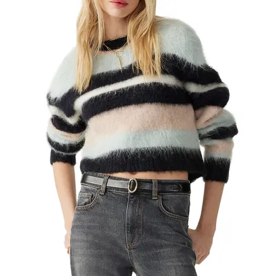 Maria Striped Alpaca-Blend Sweater