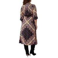 Jorgina Banada-Print Midi Dress