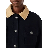 Tino Cord-Collar Wool-Blend Jacket