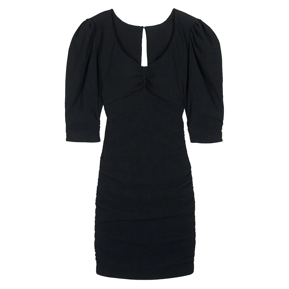 Wally Puff-Sleeve Mini Sheath Dress