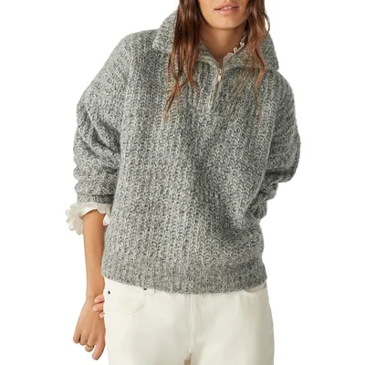 Baltan Alpaca-Blend Quarter-Zip Sweater