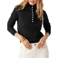 Elea Buttoned Wool Turtleneck Sweater