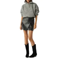 Mael Lamb Leather Mini Skirt