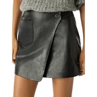 Mael Lamb Leather Mini Skirt