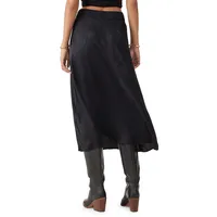 Banessa High-Waisted Midi A-Line Skirt