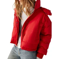 Zeo Hooded Short Puffer Coat