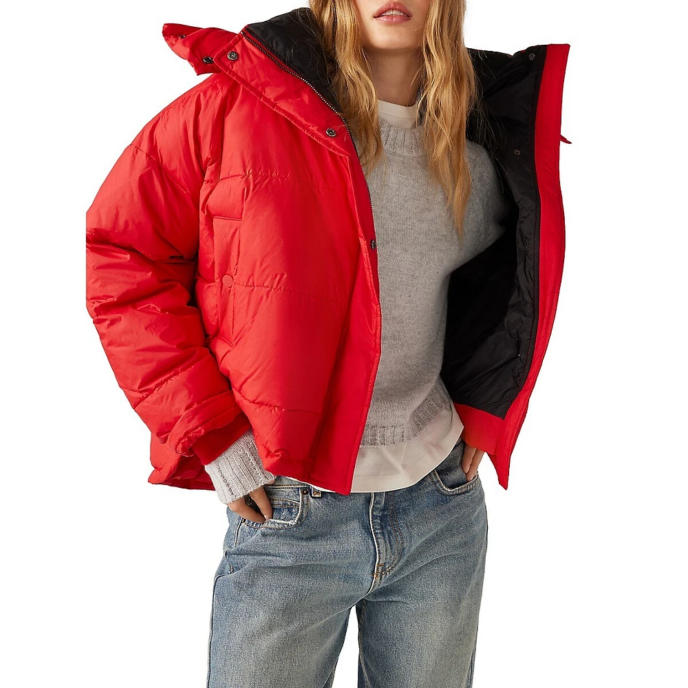 Zeo Hooded Short Puffer Coat