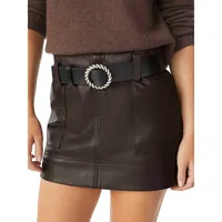 Belma Mini Leather Skirt