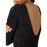 Tunia Open-Back Mini Sweater Dress