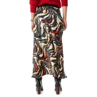 Pom Printed Midi Skirt