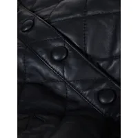 Sandy Diamond-Quilt Leather Jacket