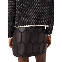 Arietty Quilted Leather Mini Skirt