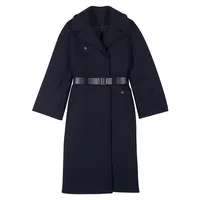 Haya Belted Wool-Blend Trench Coat
