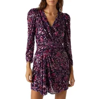 Sola Sequin Printed Mini Dress