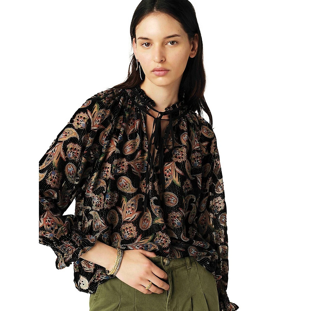 Ruiz Paisley-Print Blouse