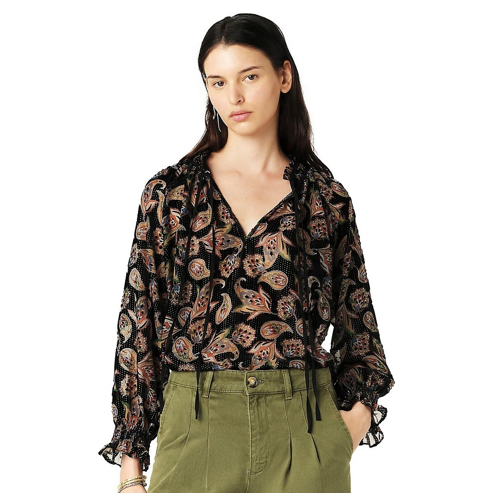 Ruiz Paisley-Print Blouse