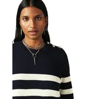Marantonia Striped Mini Sweater Dress