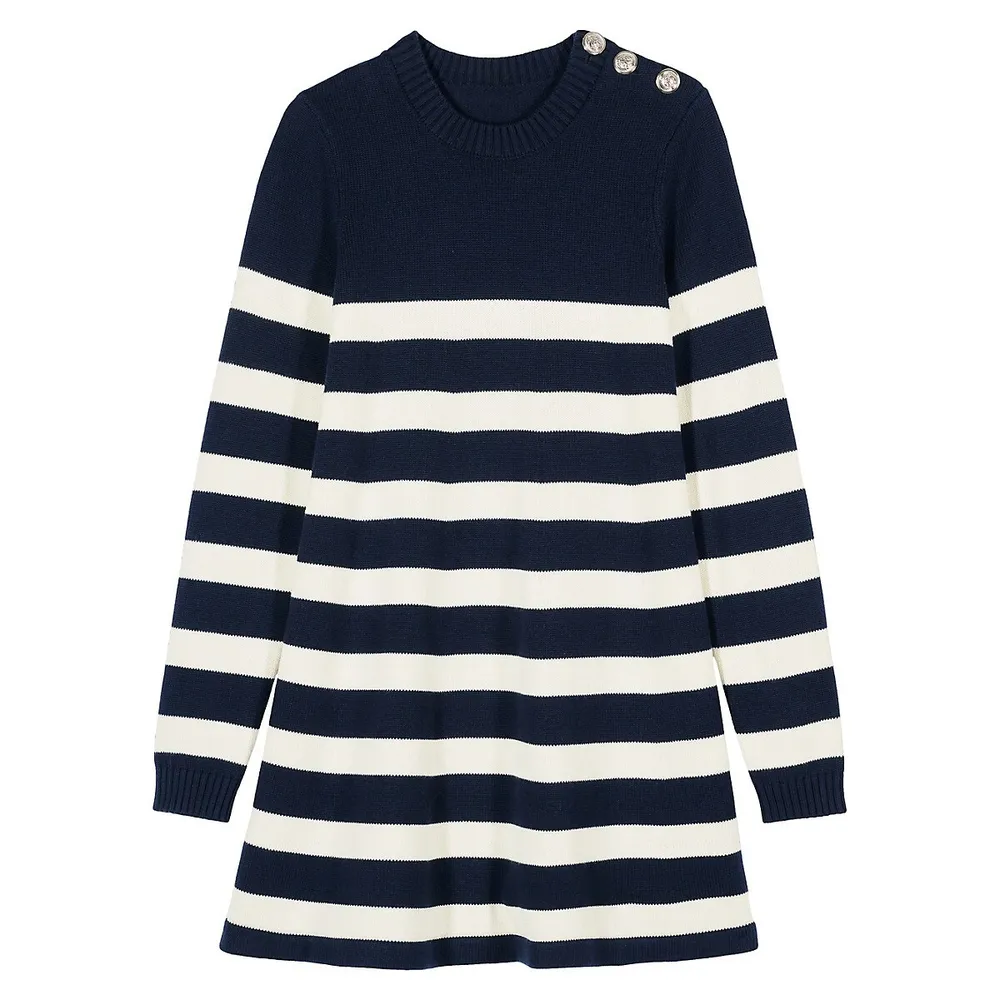 Marantonia Striped Mini Sweater Dress