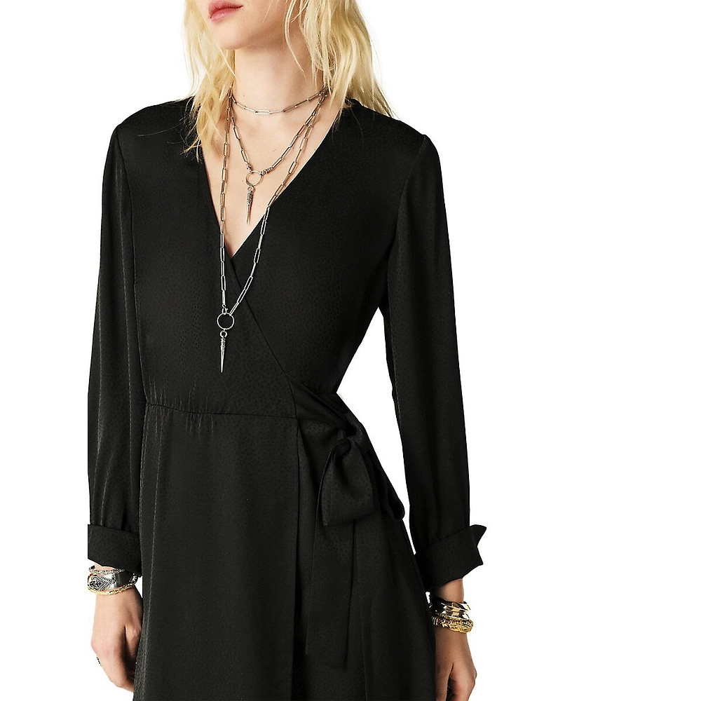 Iris Tied Surplice Midi Dress