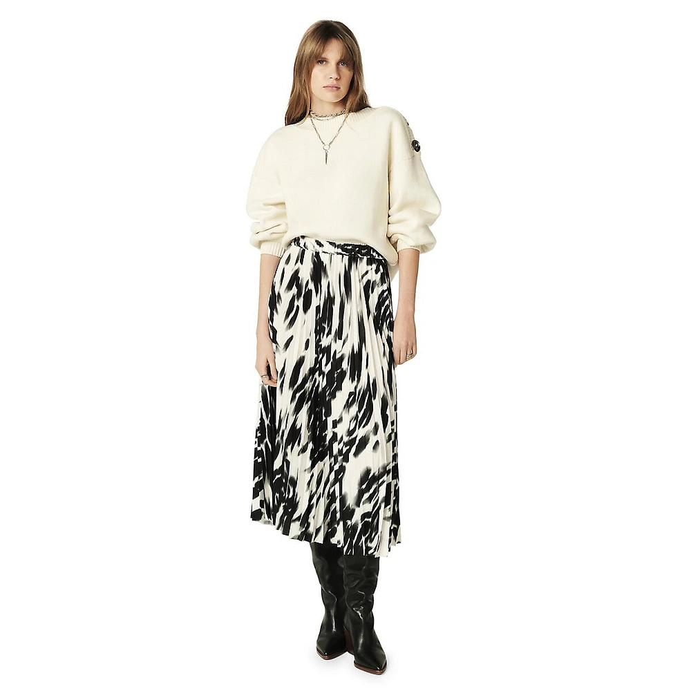 Alicia Print Midi Skirt