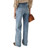 Eugene High-Tie-Waist Flared Jeans