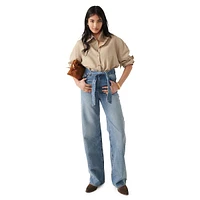 Eugene High-Tie-Waist Flared Jeans