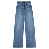 Eugene High-Tie-Waist Flared Jeans