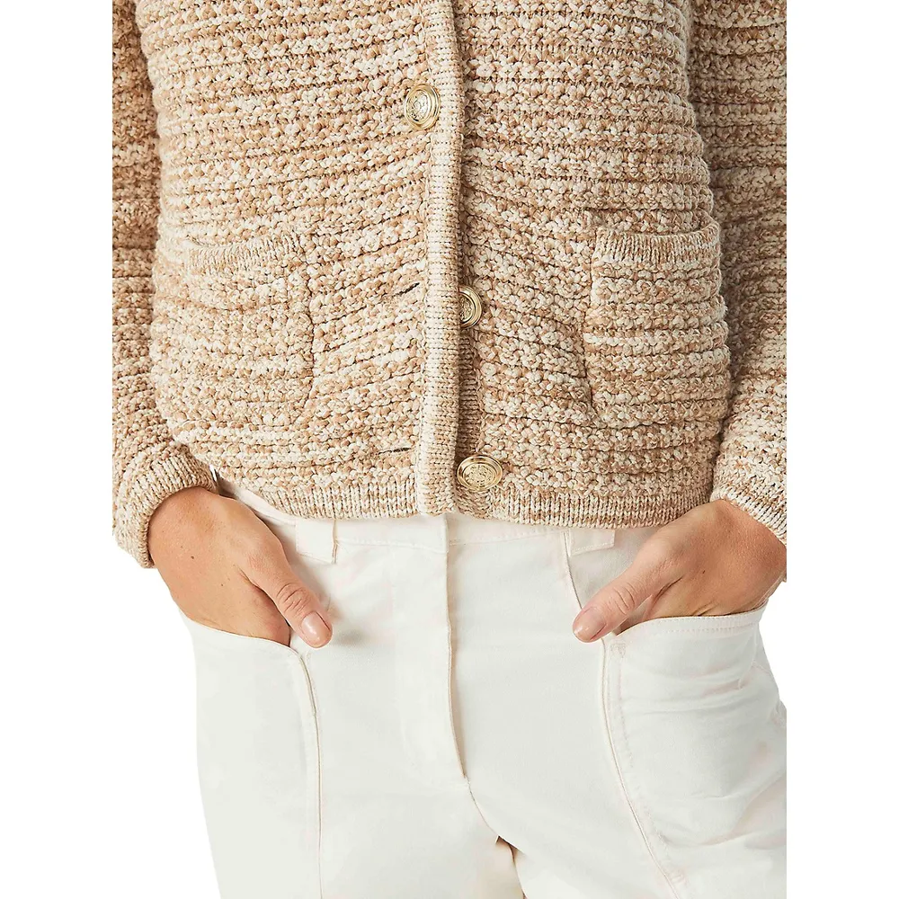 Guspa Textured Crop Cardigan