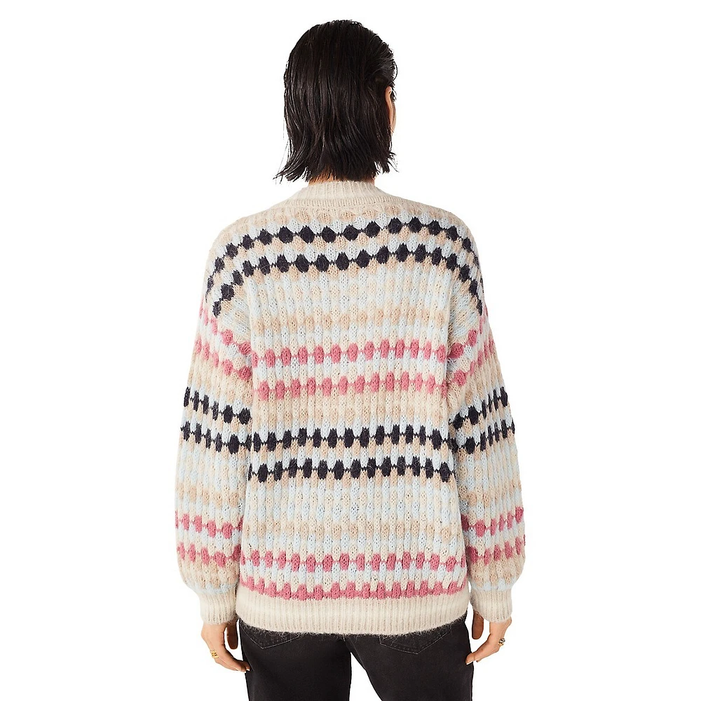 Salto Oversized V-Neck Colour Cardigan