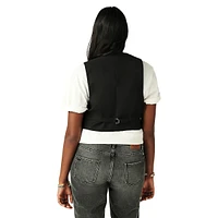 Jessy Cropped Fitted Suit Vest