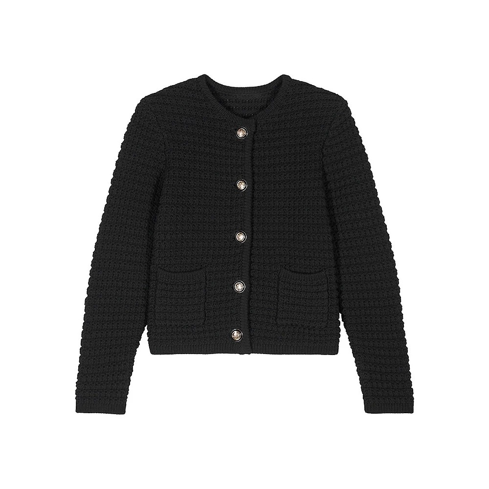 Gaspard Textured-Knit Cardigan