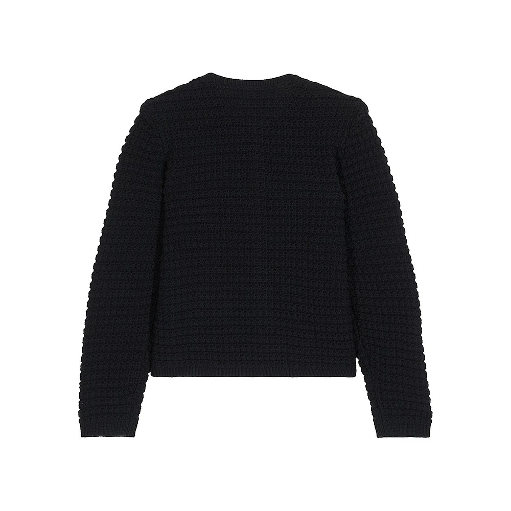 Gaspard Textured-Knit Cardigan