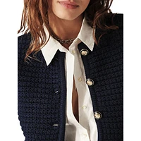 Gaspard Textured-Knit Cardigan