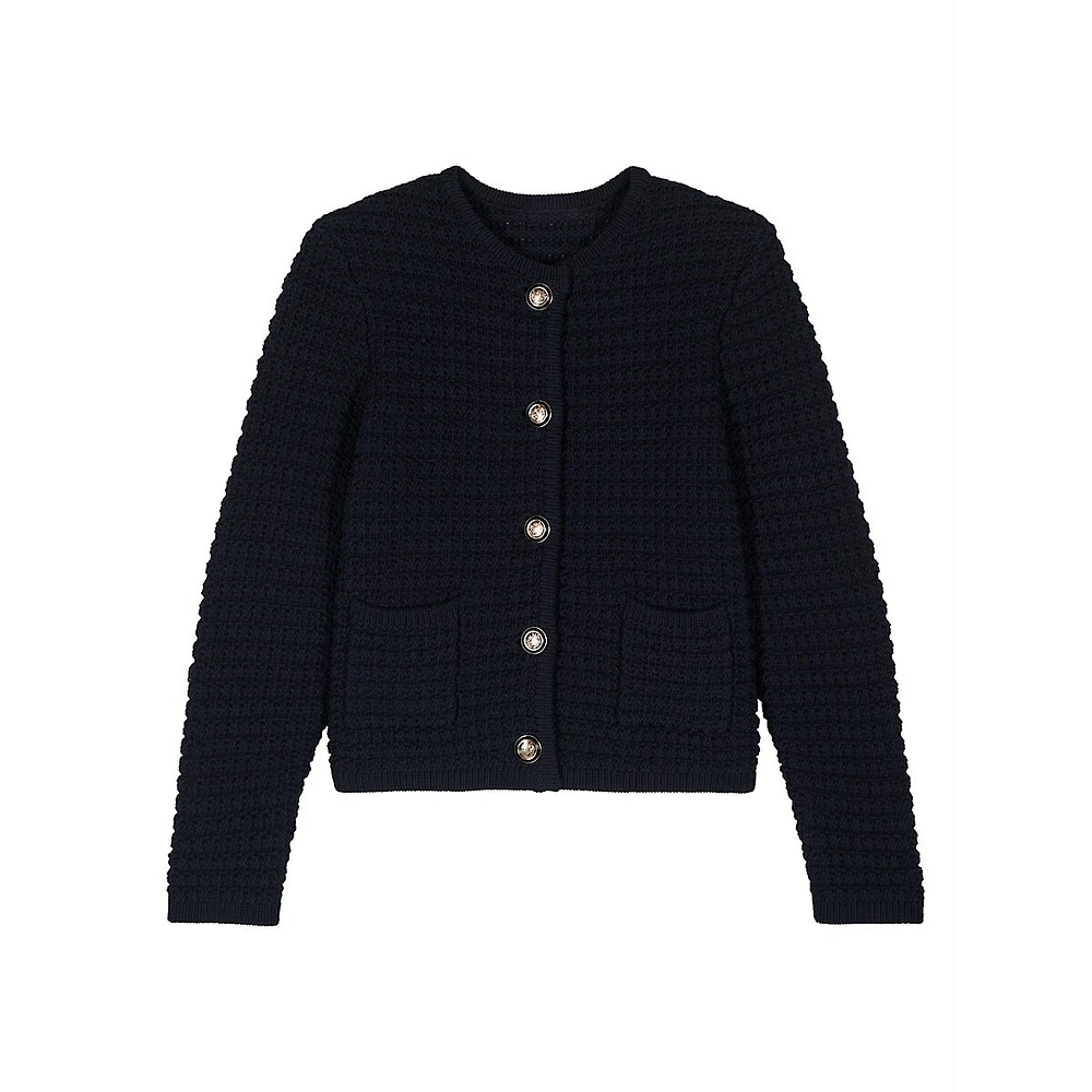 Gaspard Textured-Knit Cardigan