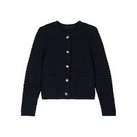 Gaspard Textured-Knit Cardigan
