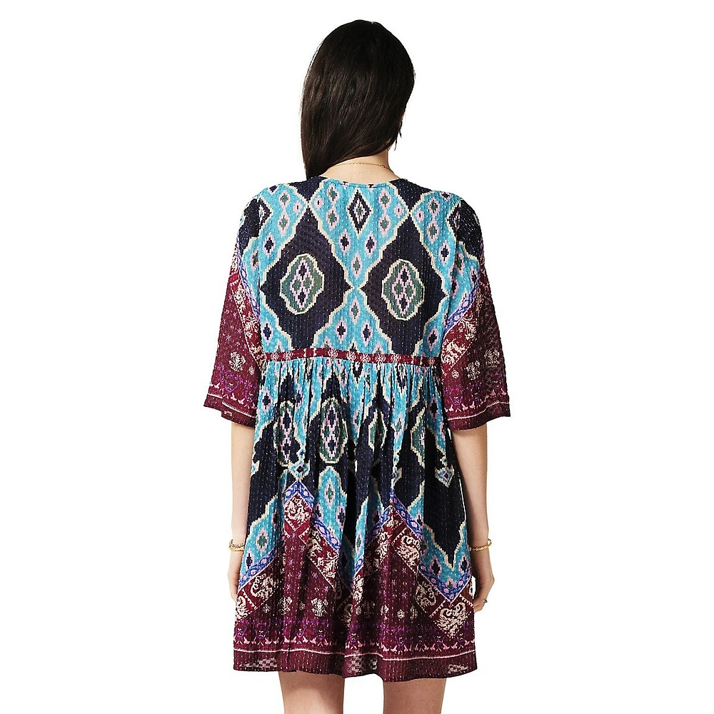 Maddy Printed Babydoll Dress