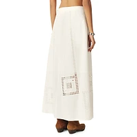 Lermaid Embroidered Wrap Maxi Skirt