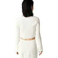 Pusha Ribbed Cropped Cardigan